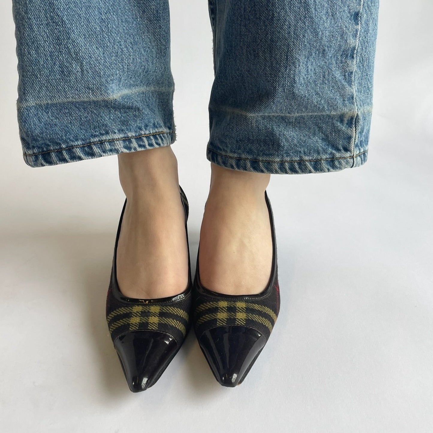 dolce & gabbana plaid heels