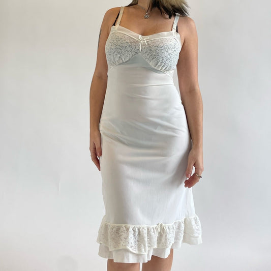 white slip dress