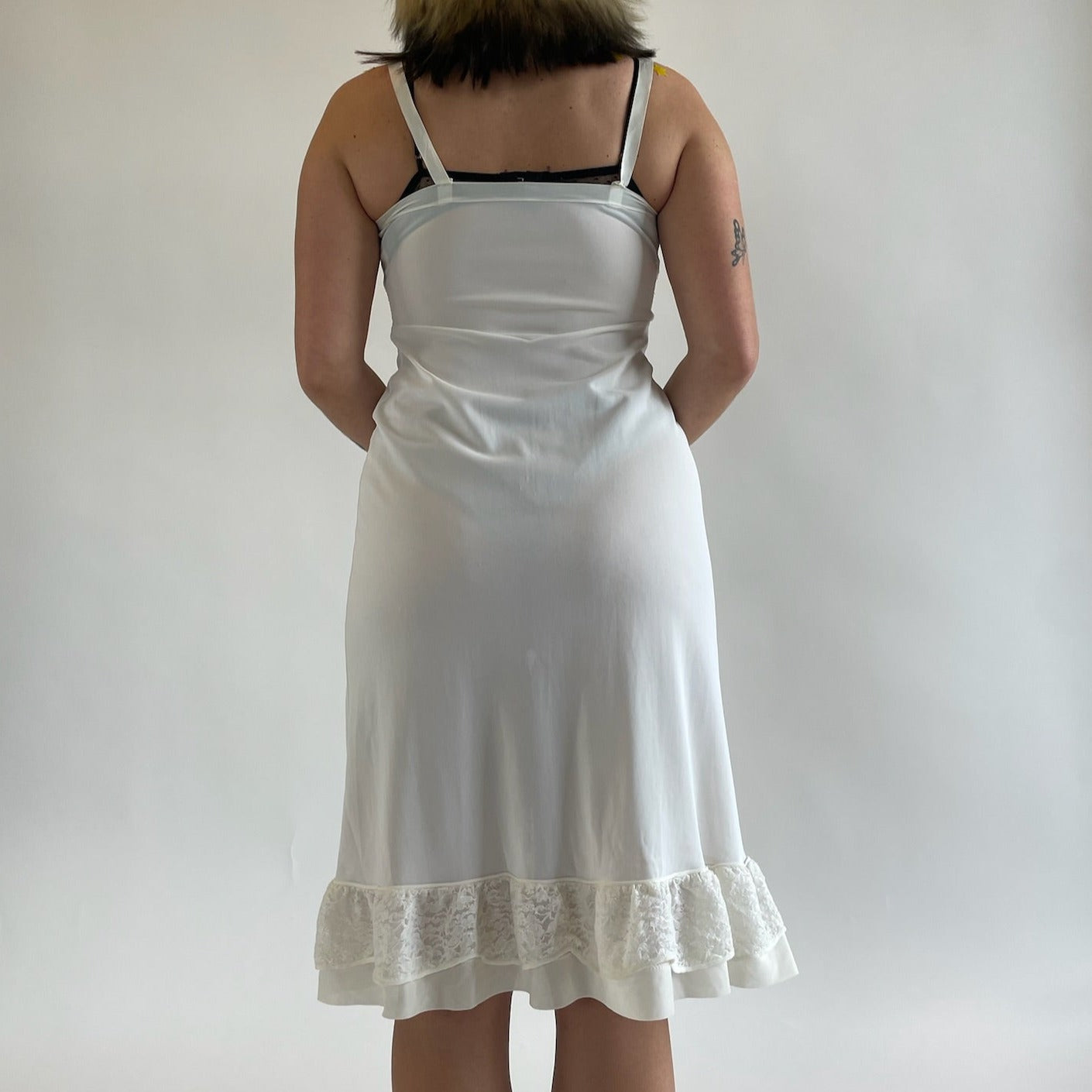 white slip dress