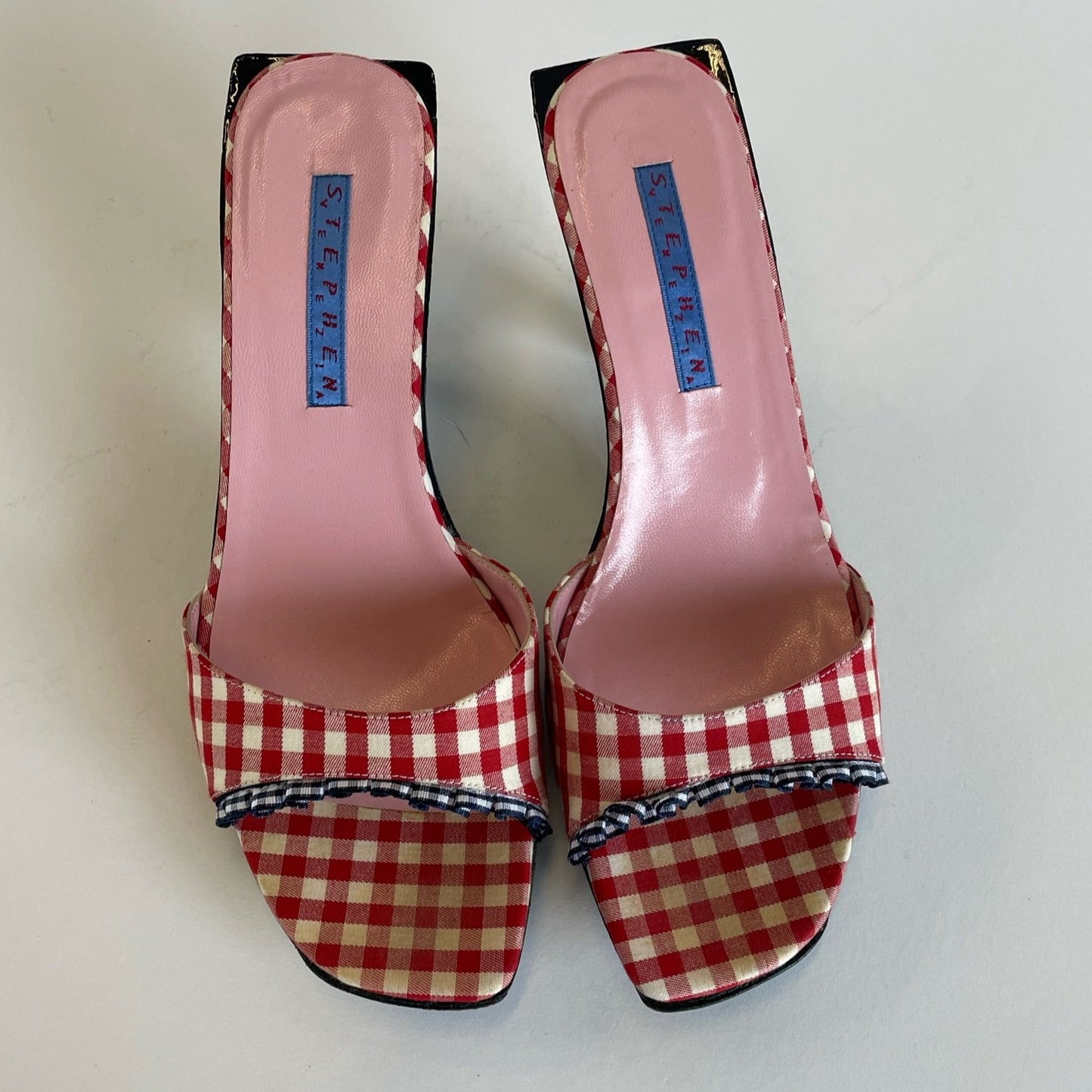 stephen venezia gingham heels