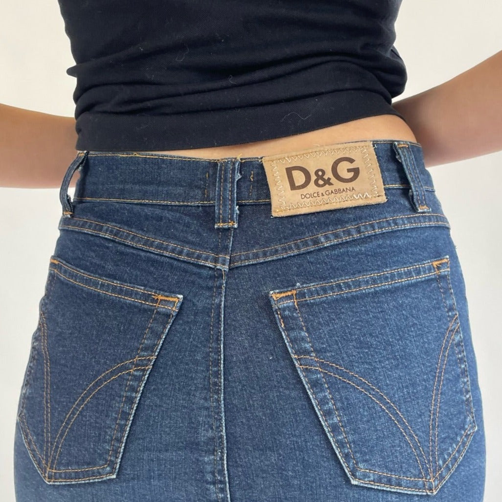 dolce & gabbana denim skirt