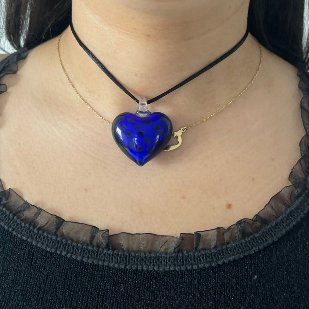 blueberry heart choker