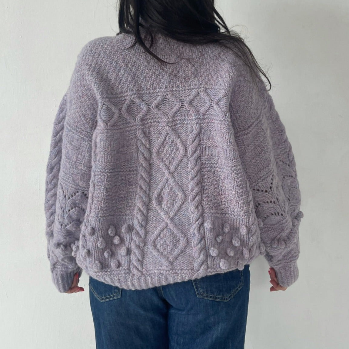 purple 80s sweater