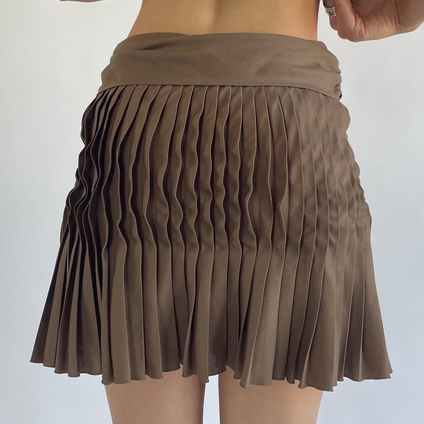 burberry pleated mini skirt