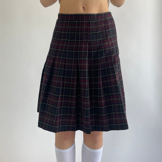 plaid pleated skirt