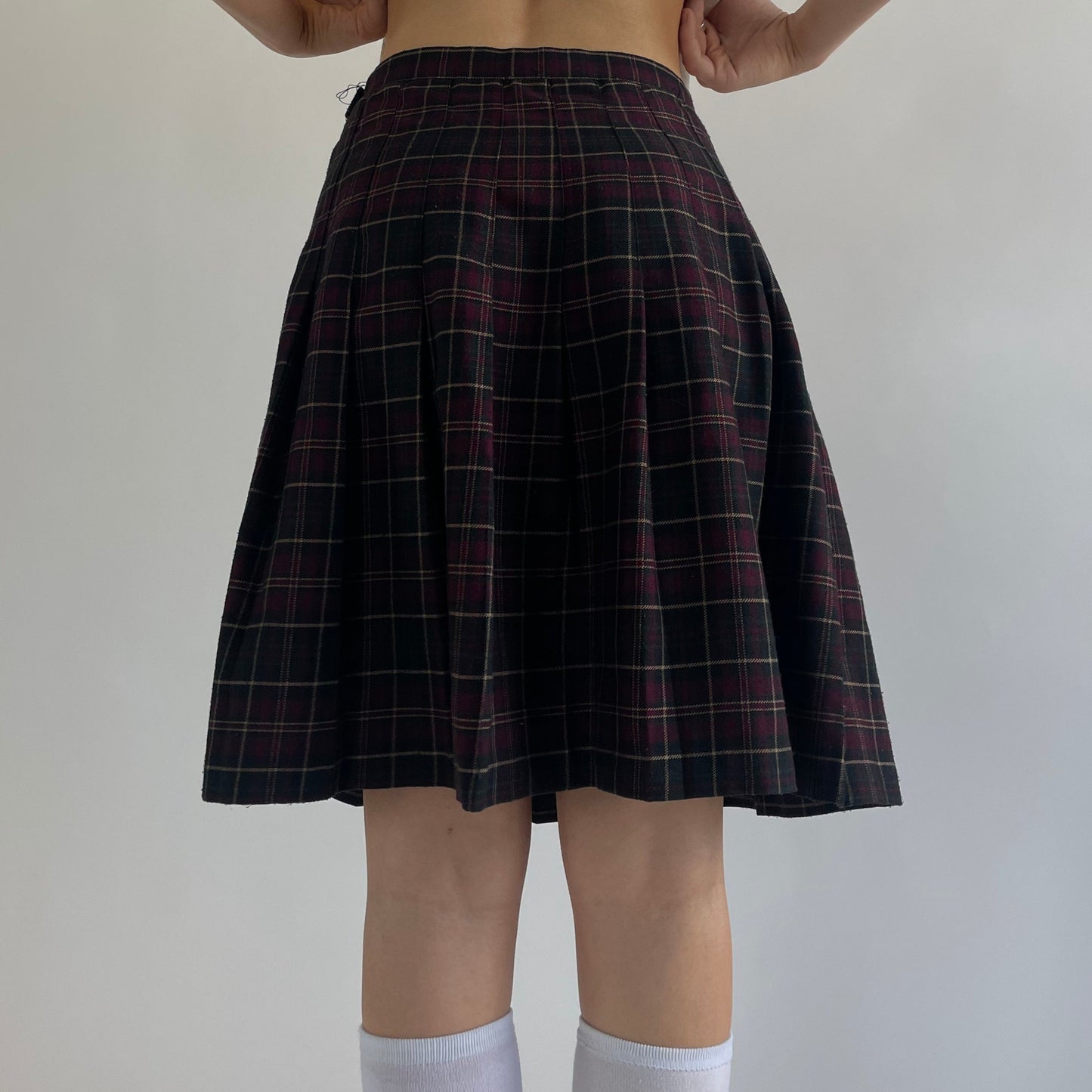 plaid pleated skirt