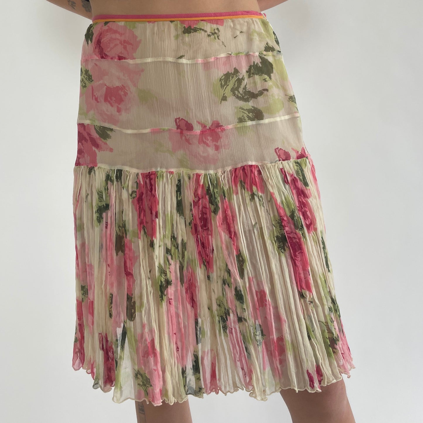 blumarine floral skirt