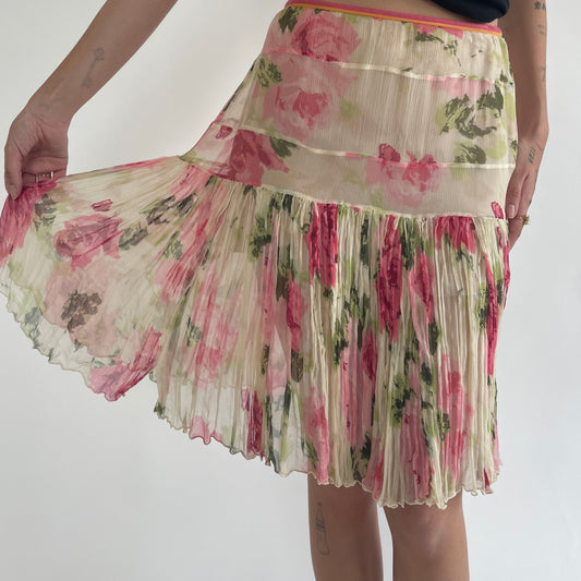 blumarine floral skirt