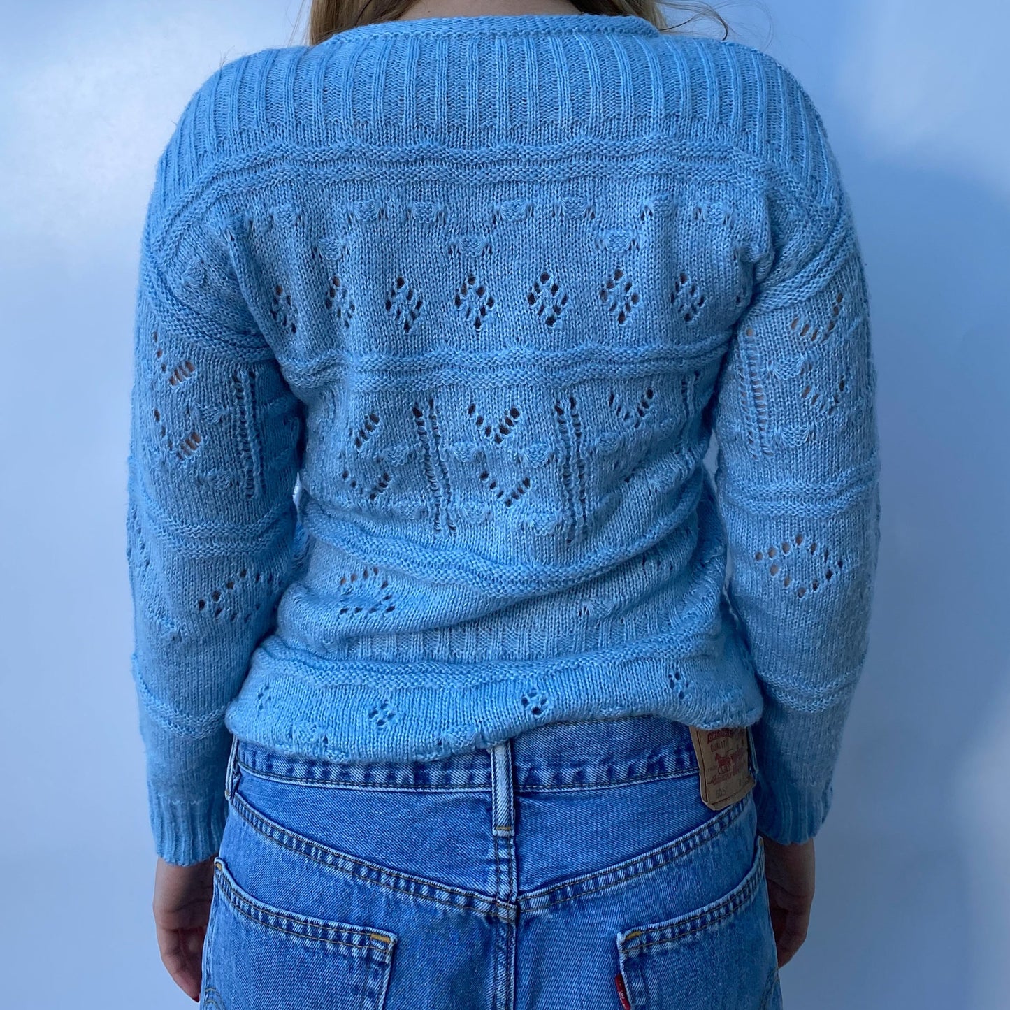 courreges blue sweater