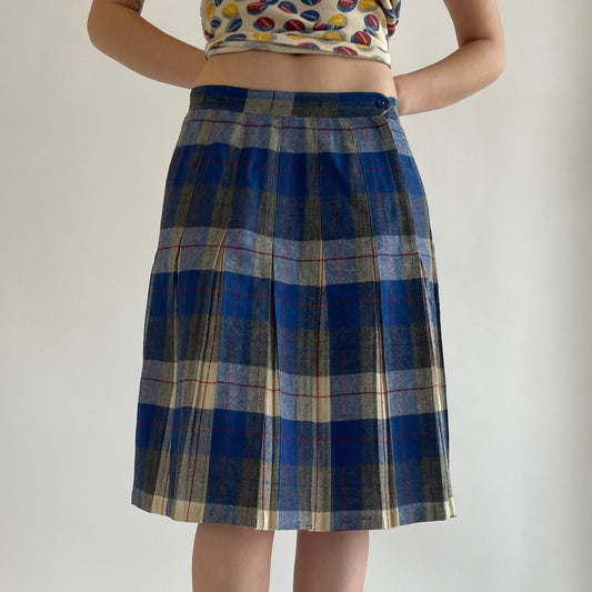 wool plaid skirt