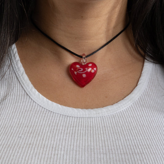 cherry on top heart choker